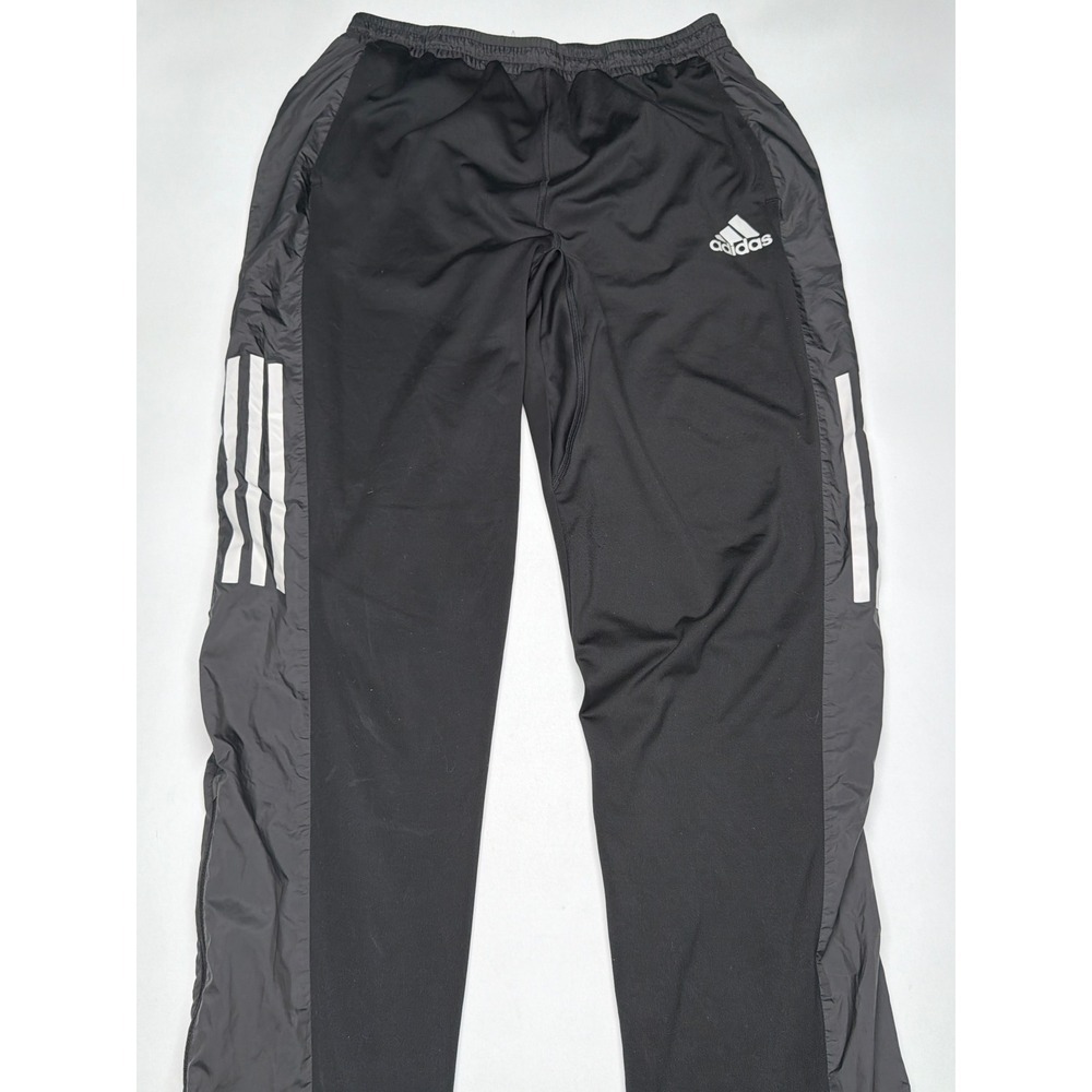 Adidas Men's Black Track Pants AEROREADY Primegreen Athletic Zip Legs Size M